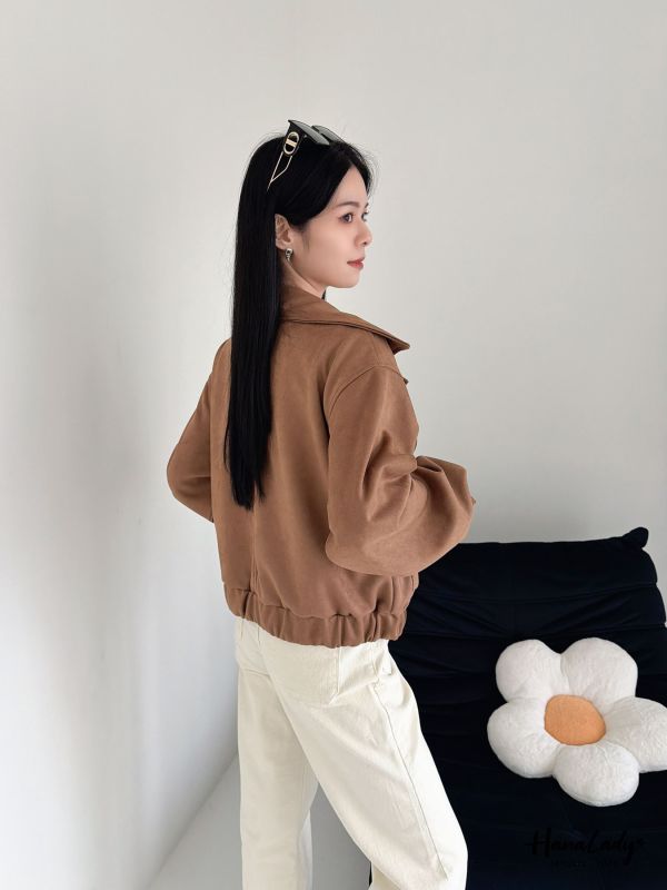 LEA84 高質感柔軟麂皮短外 