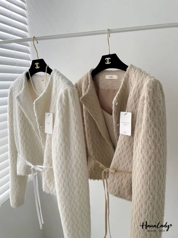 LEA38 高質感氣質毛絲兩件式上衣 