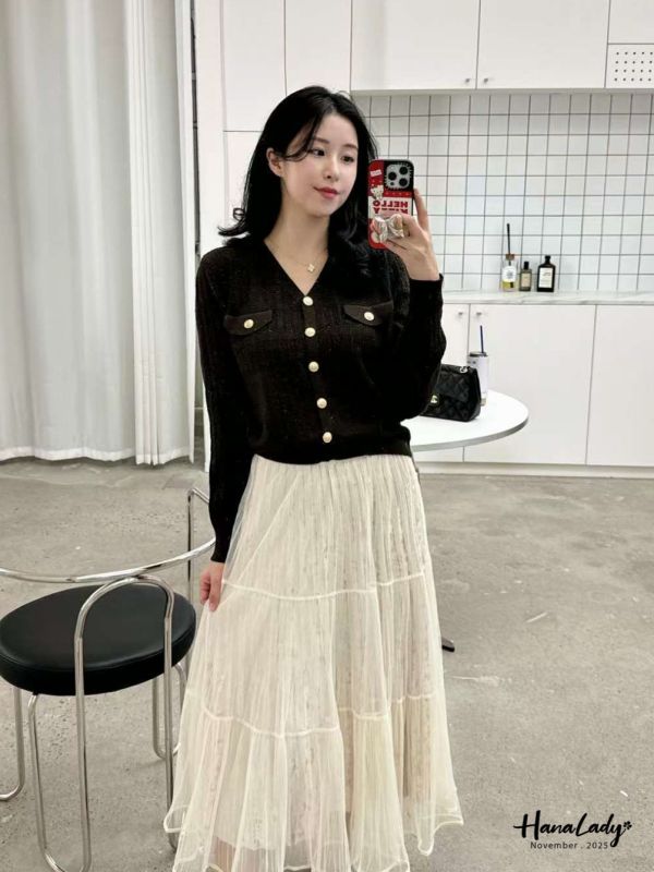 WJA08 浪漫爆棚絨布層次網紗裙 