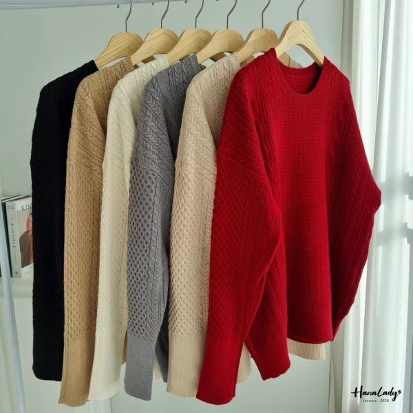 LEA85 多色可選親膚麻花針織衫 