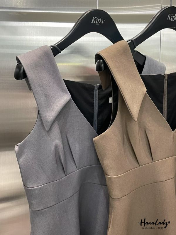 WKA54 高質感翻領設計洋裝 