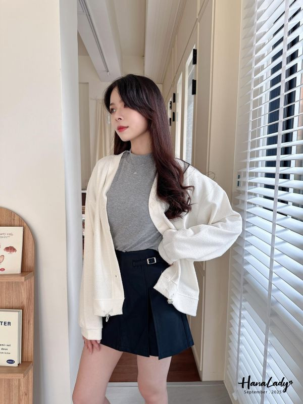 WKA14 高質感細柔毛巾布排釦外 