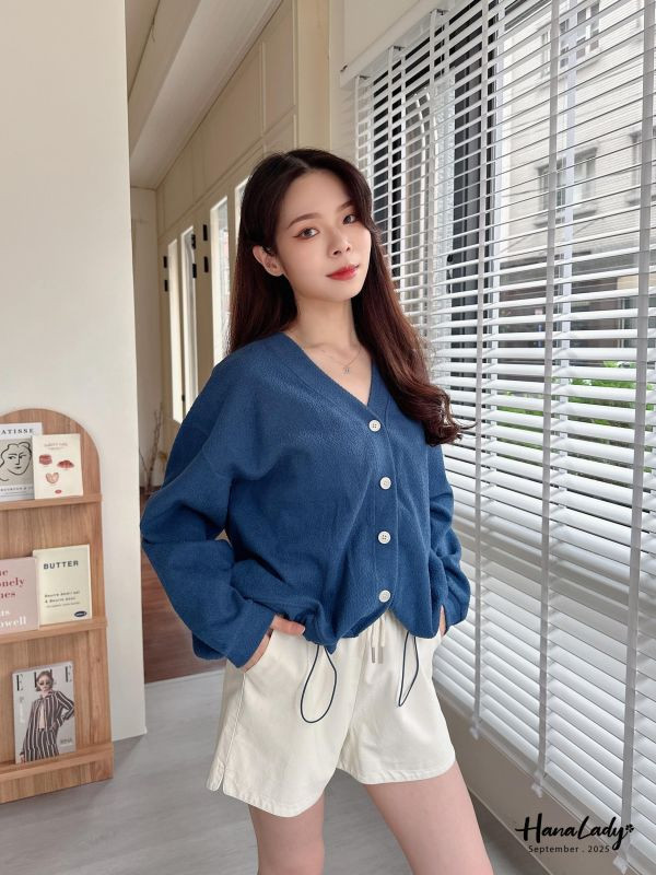 WKA14 高質感細柔毛巾布排釦外 