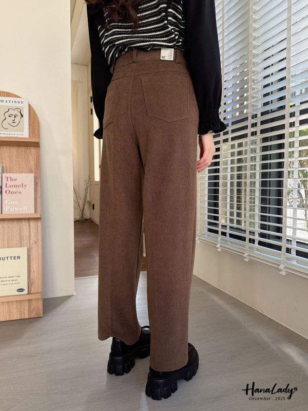 WQA56 極細燈心絨內刷毛西裝褲 