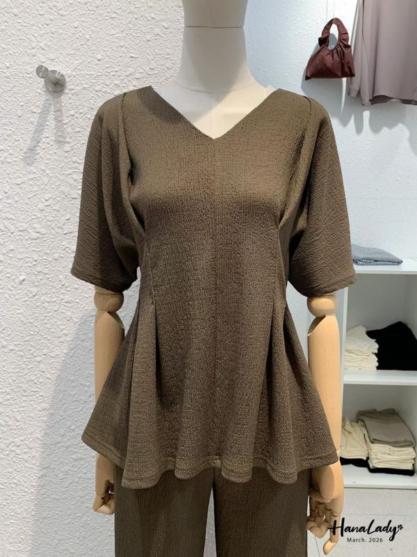 LSA27 壓摺V領修身上衣 