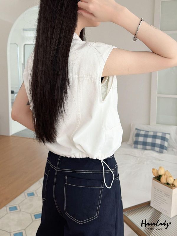 LFA17 必收百搭薄丹寧背心 