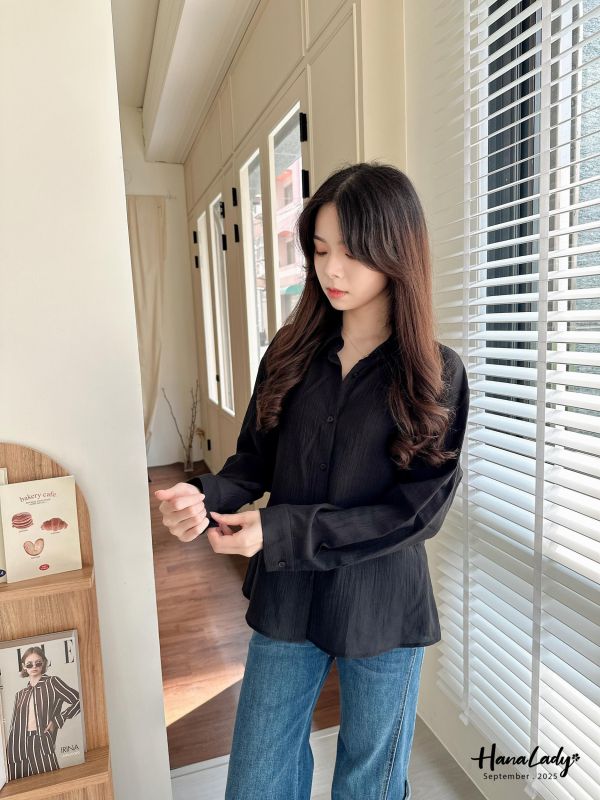 WKA17 必收交叉美背排釦衫 