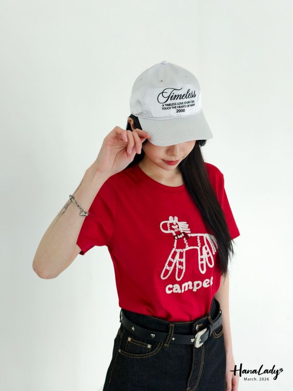 LSA25 親膚棉刺繡小馬奔跑T 