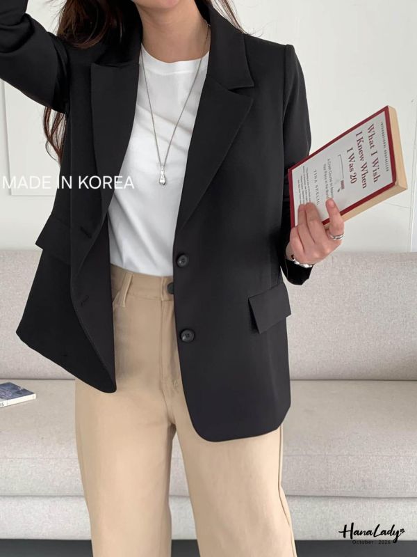 LTA21 美背開岔設計翻領西外 