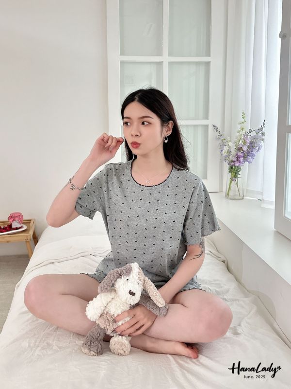 WLA49 超可愛蝴蝶結QQ邊睡衣 