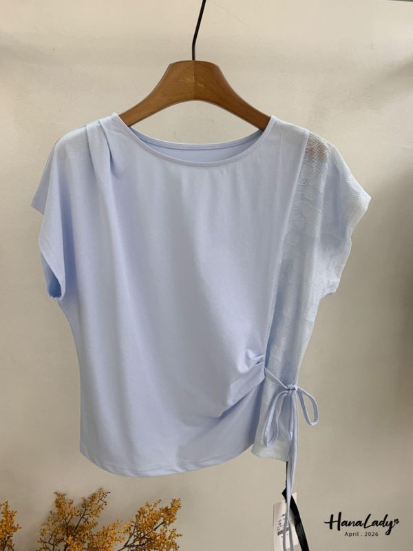 LFB16 廣州選品印花綁結上衣 