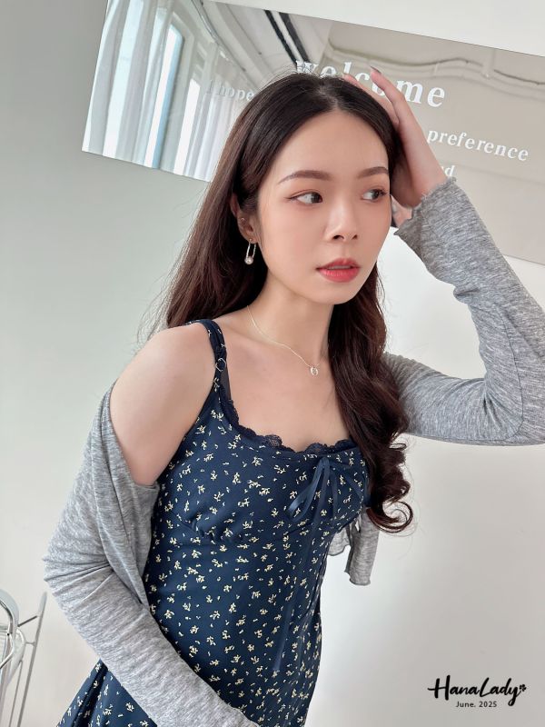 WLA01 兩件式收腰碎花短洋 