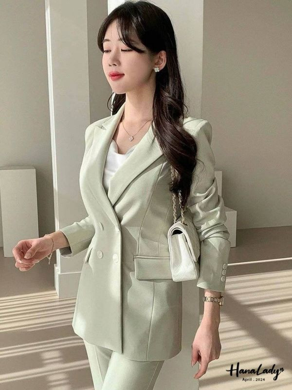 FFA06春夏色經典雙排釦西外 