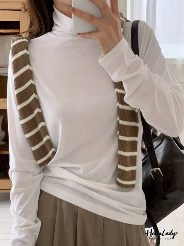 WJA43 秋冬必備親膚高領毛衣 