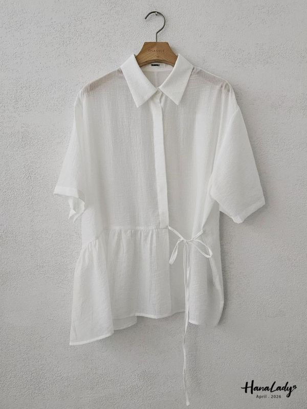 LFA51 好喜歡天絲料綁結設計上衣 