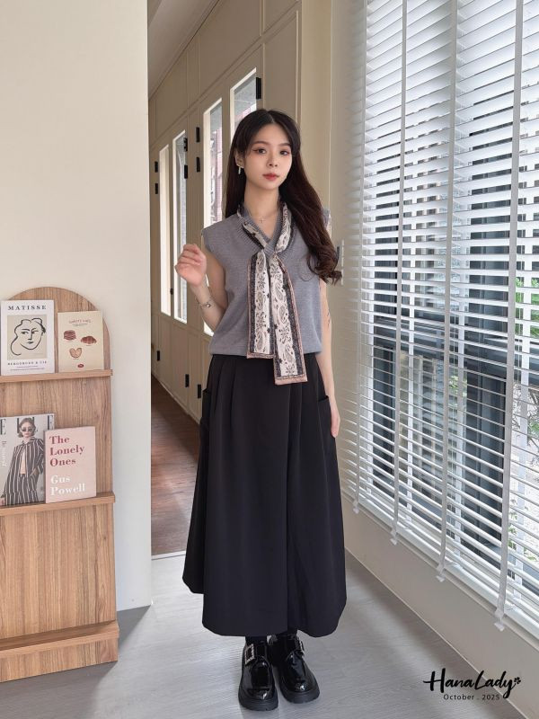 WTA14 造型圖騰絲帶背心 