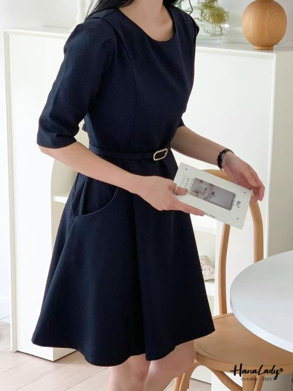 WTA90 微美金屬腰帶短洋 
