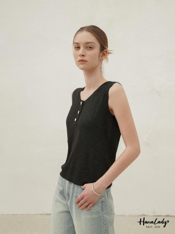 LFB02 三釦設計針織背心 