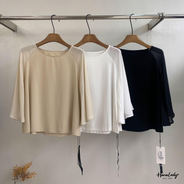 LFB15 廣州選品浪漫飄逸手袖上衣 