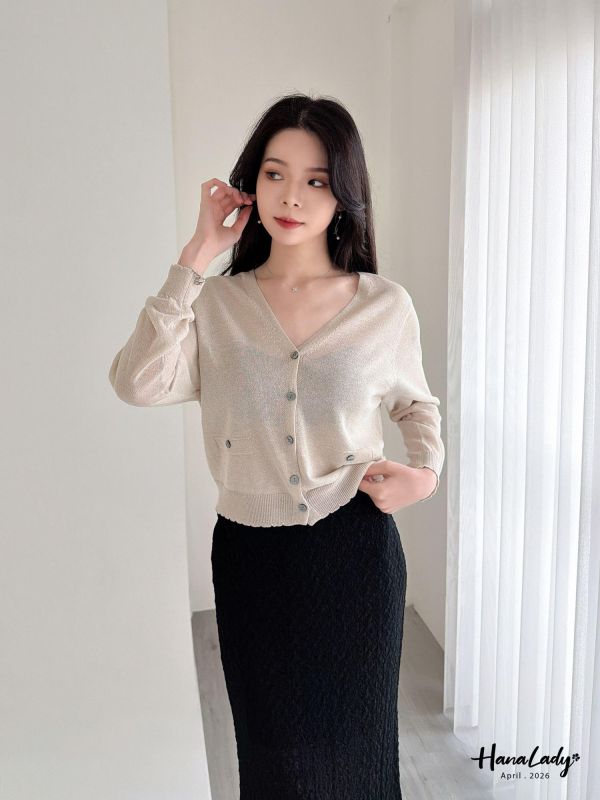 LFA14 極致輕薄針織排釦上衣 