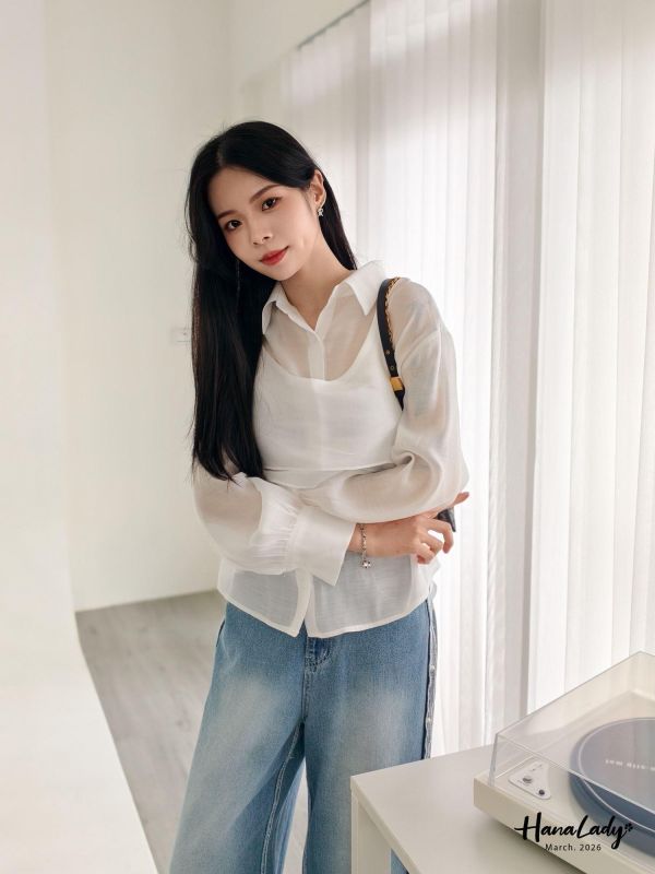 LSA32 兩件式柔美雪紡上衣 