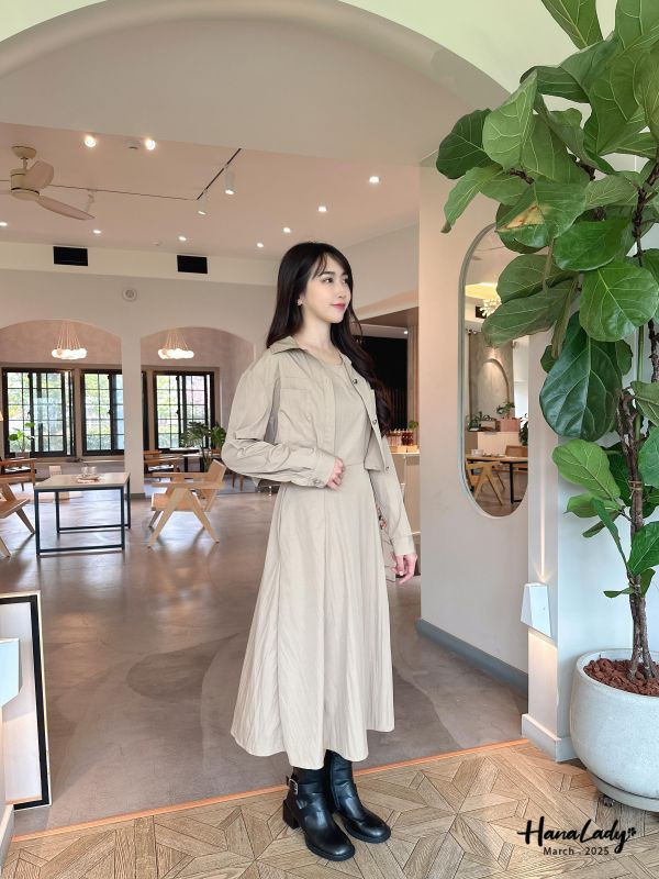 WSA67 兩件式外套加修身背心長洋 