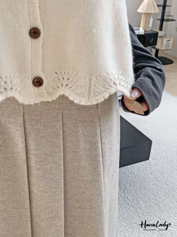 WJA44 可愛波浪擺針織背心 