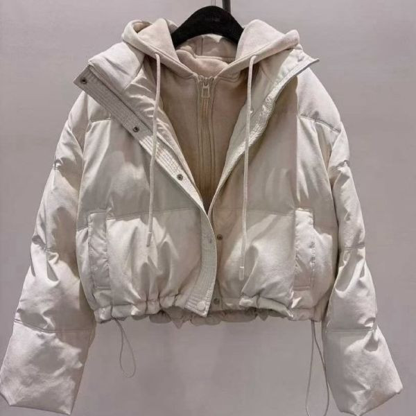 WQA81 休閒連帽假兩件麵包外套 