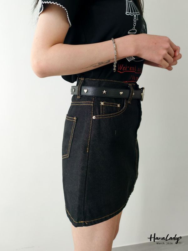 LSA64 牛皮鉚釘設計腰帶 