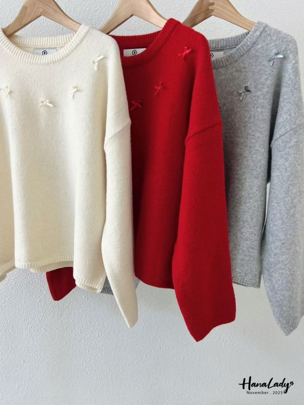 WJA31 超Q蝴蝶結針織上衣 