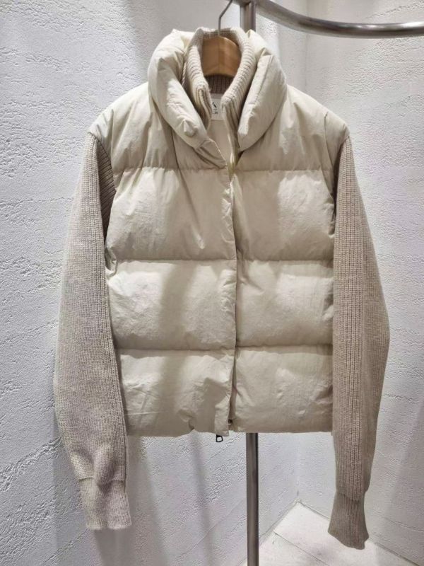 WQA95 雙層領針織拼接鋪棉外 