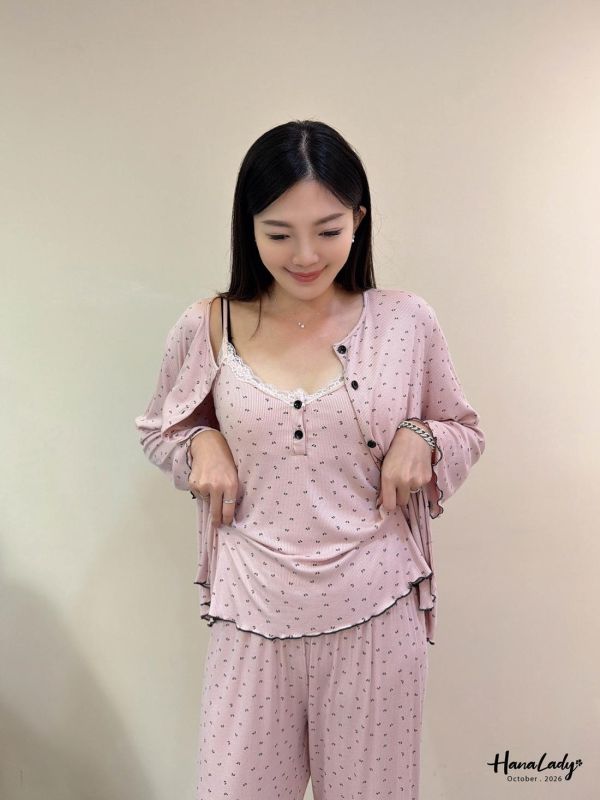 LTA61 四件組小蝴蝶結BRA睡衣套裝 