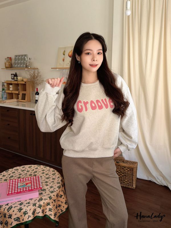 WQA02 配色羊羔毛字母刷毛T 