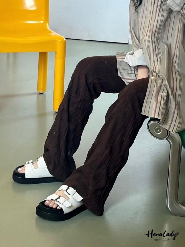 LFA97 厚底雙釦帶凉拖 