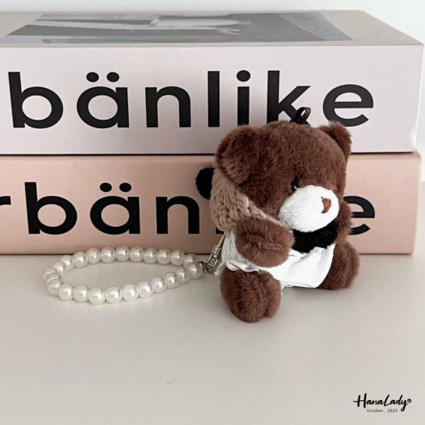 WTB13 可愛熊熊兔兔珍珠吊飾 