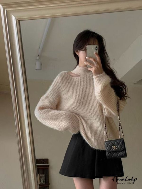 LEA30 造型挖肩純色上衣 