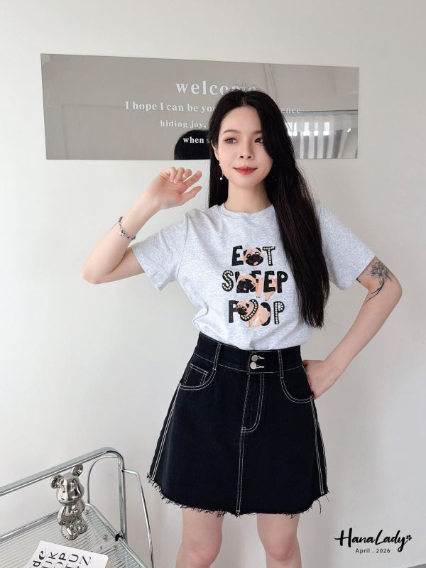 LFA94 狗日子釘珠棉T 