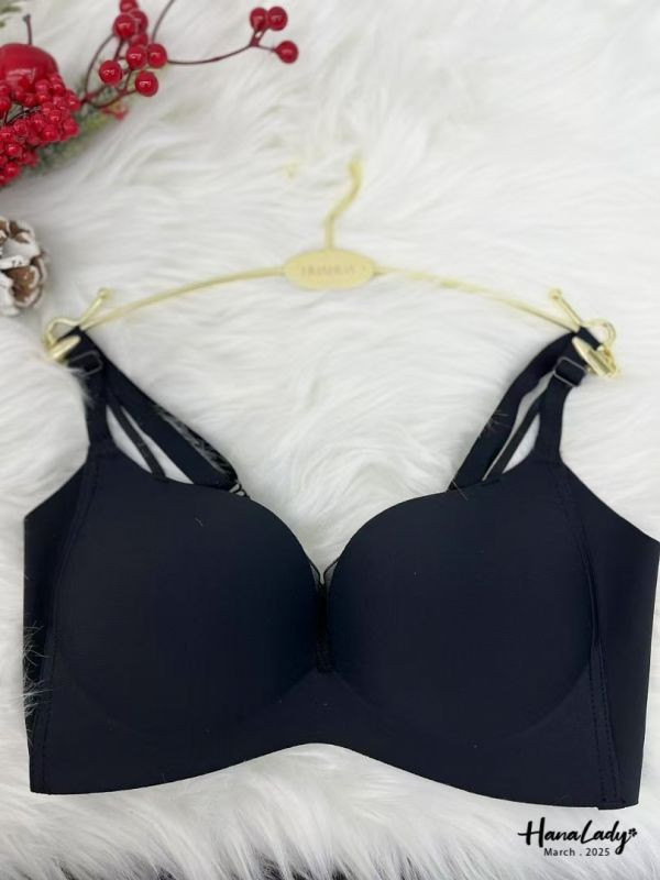 WSB28 厚墊韓國簡約深V純色內衣 