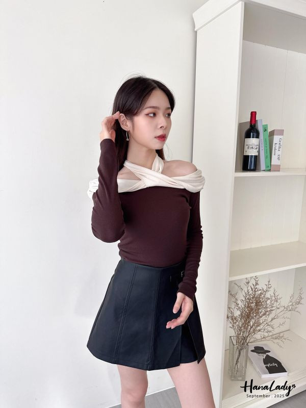 WKA50 浪漫綁結領柔棉上衣 