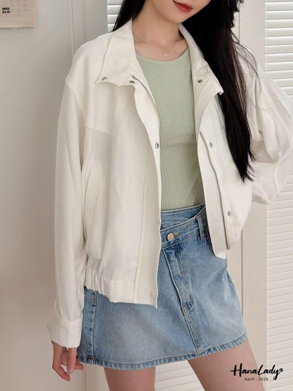 LFA05 精緻簡約翻領涼感拉鍊外 