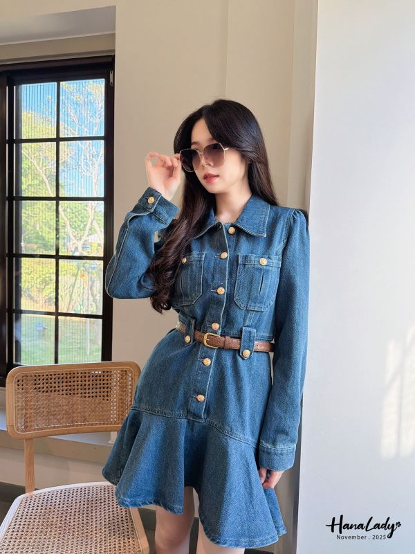 WJA71 金釦設計魚尾丹寧洋 