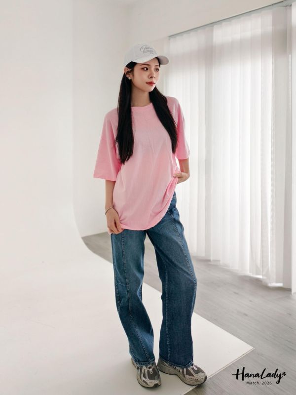 LSA39 繽紛貼布字母棉T 