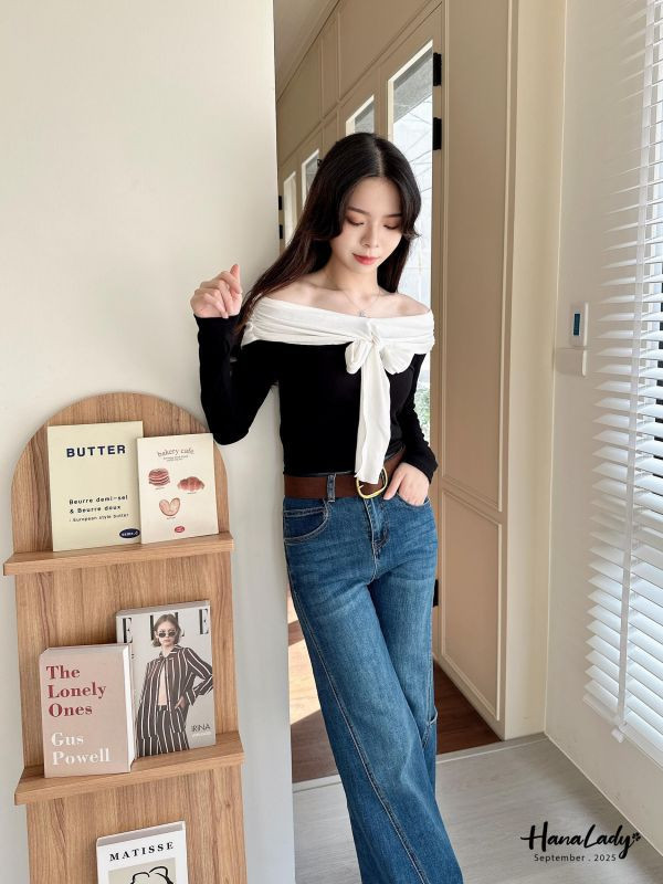 WKA50 浪漫綁結領柔棉上衣 