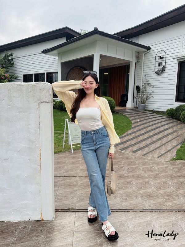 LFB18 廣州選品極細亮片喇叭褲 