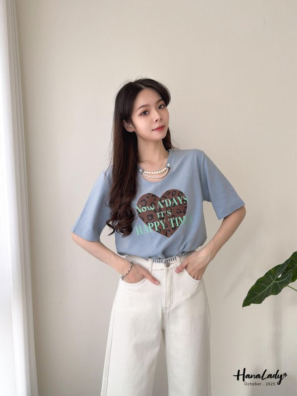 WTA06 珍珠領愛心字母T 