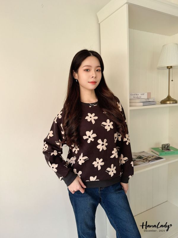 WQA85 滿版印花內刷毛T恤 