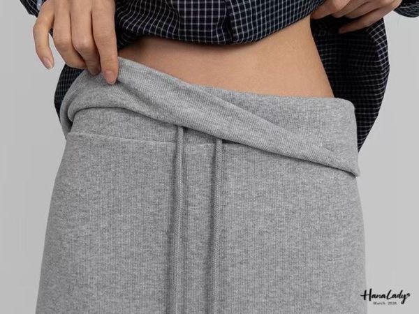 LSA58 反摺腰綁帶休閒長裙 