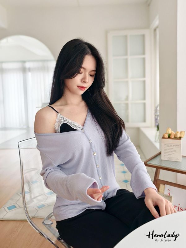 LSA45 蕾絲領滾邊BRATOP 