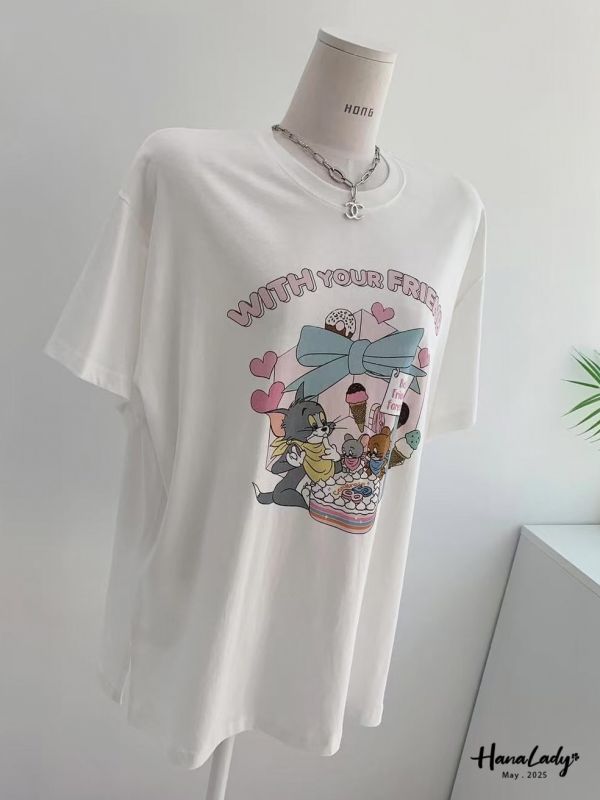 WWA84 oversize俏皮湯姆貓T 