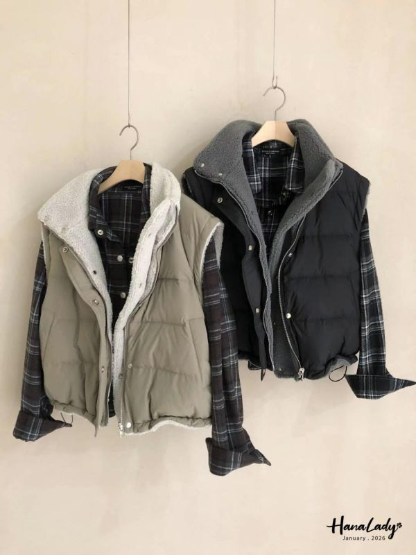 LEB01 雙面都能穿羊羔毛鋪棉外 